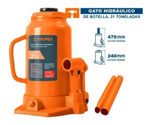 Gato Hidráulico De Botella, 21 Ton 14822 Truper