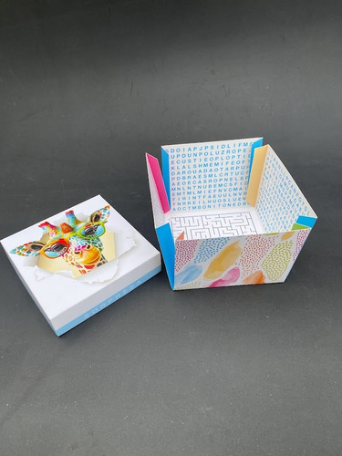 Mini Caja Sorpresa Infantil Sopa De Letras Laberinto X 10