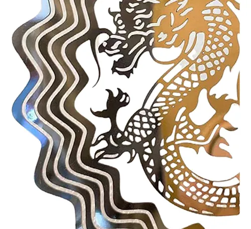 3 Dragon Wind Wind Catcher Mandala Ornamento Compatible Con