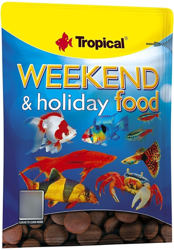 Alimento Para Peces Tropical Weekend Holiday 20gr Fin Semana