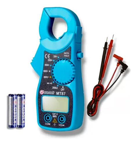 Amperimetro Digital Tester Pinza Multimetro Resistencia Mt87