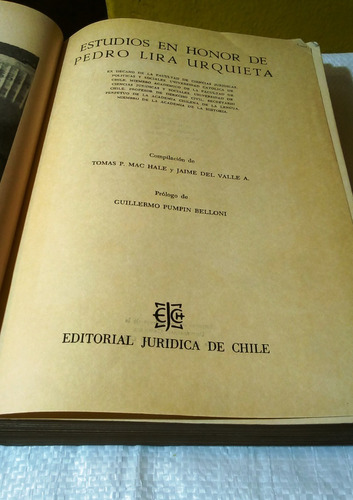 Estudios En Honor De Pedro Lira Urquieta. 