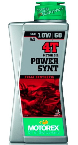 Aceite Motor Motorex Power Synt 4t 10w60 Sintetico 1l