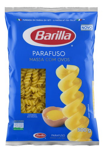 Macarrão com Ovos Parafuso Barilla Pacote 500g