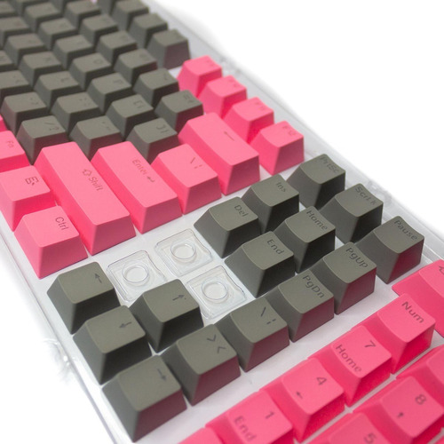 Imagen 2 de 3 de Keycaps Set Color Fucsia + Gris