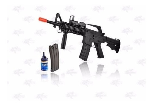 Marcadora Airsoft Spring M16 M4 Mira Reflex Bbs Xtreme