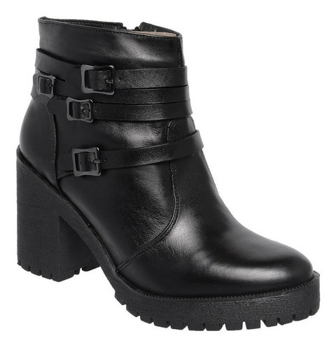 Bota Coturno Feminina Tratorado Sb Shoes Em Couro Ref. 1990