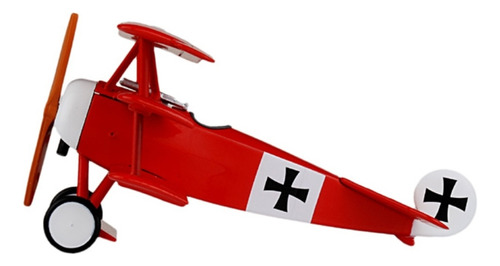 Avión Fokker Triplano Barón Rojo Escala 1/63 Metal Diecast