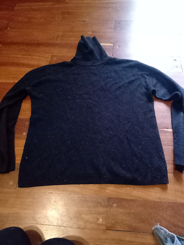 Polera Negra Lana Rombos T M Sweater 