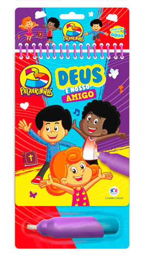 Livro Para Colorir Infantil 3 Palavrinhas - Deus É Nosso Amigo - Aqua Book