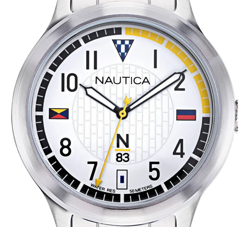 Bonito Reloj Nautica Unico Hombre Casual Tiempo Exacto (Reacondicionado)