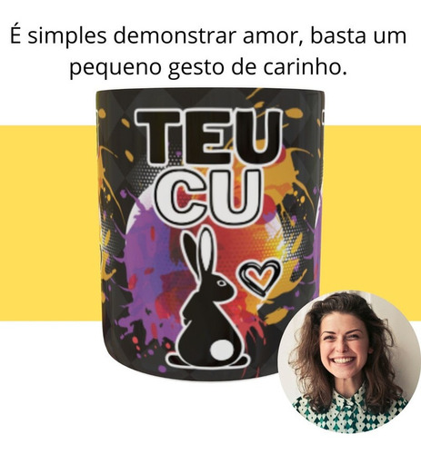 Kit Xicara Teu Cu E Chinelo Namorado Engraçado