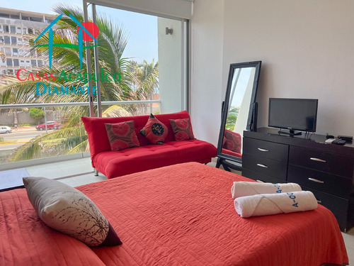 Cad Aura A 008. Funcional Y Acogedor, Con Balcón Y Acceso A Club De Playa En La Mejor Zona De Acapulco