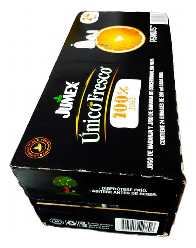 Jugo De Naranja Único Fresco Sin Pulpa Jumex 24 Pz De 200ml
