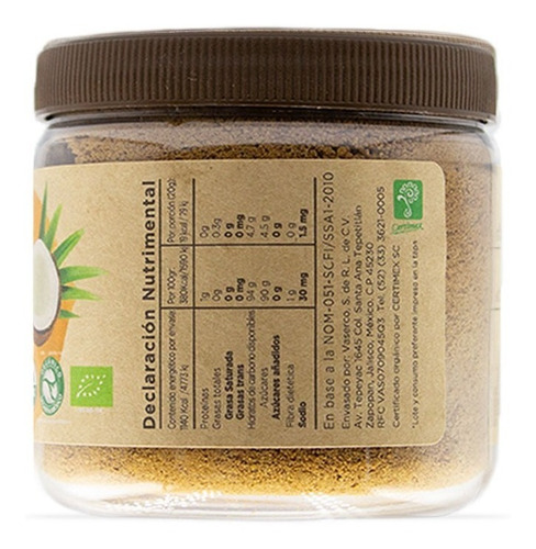 Imagen 2 de 2 de Azúcar De Coco Orgánica Enature 300 G
