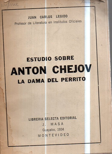 Estudio Sobre Anton Chejov Juan Carlos Legido 