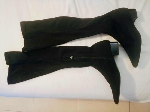 Botas Bucaneras De Cuero Elástizadas, Zara,talle 38