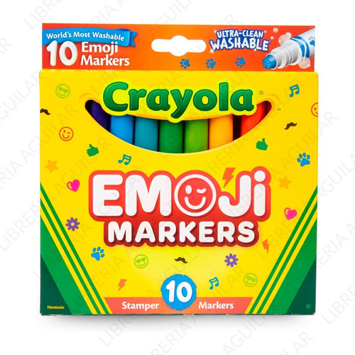 Caja De 10 Marcadores Emoji Sello Crayola Colores Eeuu