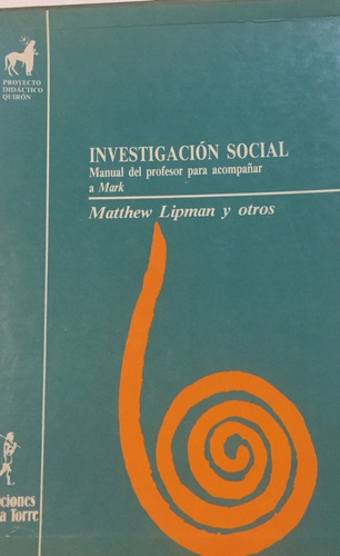 Libro Filosofia Para Niños Investigacion Social Mas Mark