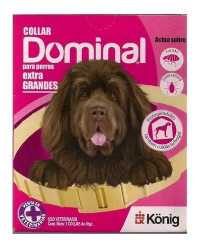 Collar Antipulgas Dominal Extra Grande Mas De 40kg