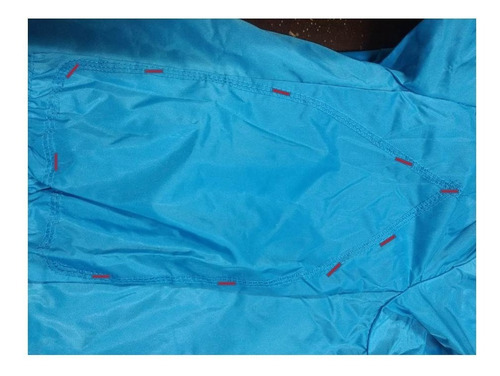 Capa Pet Chuva Capuz Cães Vermelha Ou Azul Raças Grande