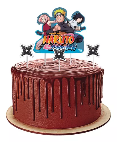 NARUTO TOPO DE BOLO (DETALHES EM 3D) - PAPEL ARROZ ESPECIAL