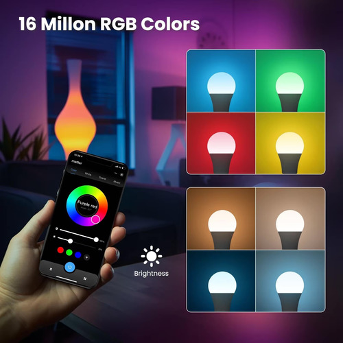 Bombilla Foco Inteligente Rgb Homekit Matter Alexa Google 9w Rgb