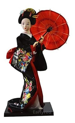 Figura Decorativa Muñeca Kimono Geisha Japonesa De 12 Pulga