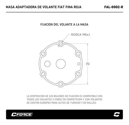 Faster Masa Adaptadora Volante Dep Fiat Estria Fina Collino