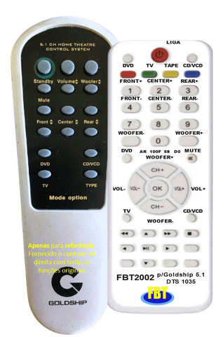 Controle P/ Goldship Ht Dts 1035 Fbt 2002