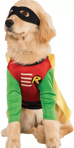 Vamos Burlas Rebelión Disfraz Perro Teen Titans Robin Capa Compañero Batman
