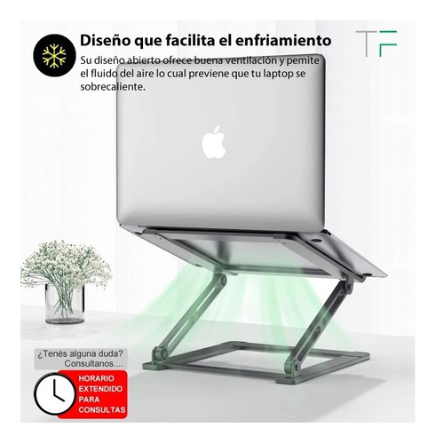 Imagen 4 de 5 de Soporte Laptop De Alumnio, Plegable, Estable Y Ajustable