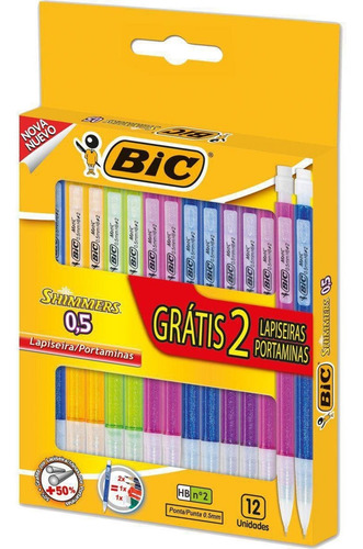 Lapiseira Bic Shimmers 0,5mm Caixa Com 12 Unidades
