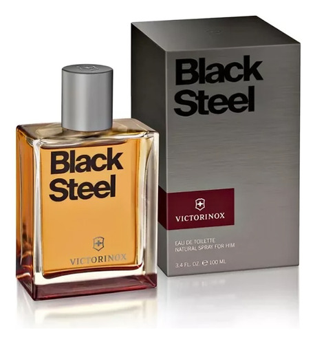 Perfume Victorinox Suíço Black Steel Eau De Toilette Masculino 100ml Original