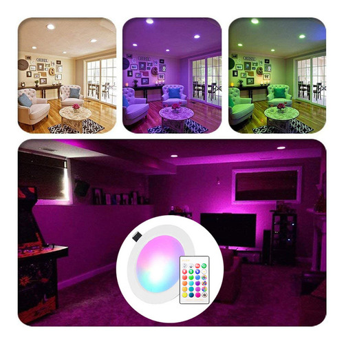 Luz Empotrada Con Control Remoto Regulable Led Empotrado De