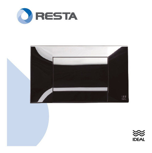 Imagen 2 de 5 de Tapa Tecla Cromo Deposito Embutido Universal Ideal 84030