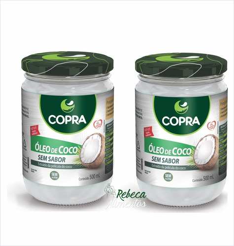 Kit 2 - Óleo De Coco Sem Sabor 500ml Copra - Promoção