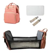 Comprar Mochila Bolso Maternal Bebé Cuna Gran Capacidad Impermeable Color Salmón