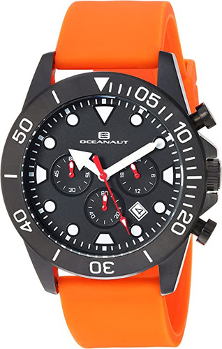 Oceanaut Oc1314 - Reloj De Cuarzo Naranja Con Pantalla