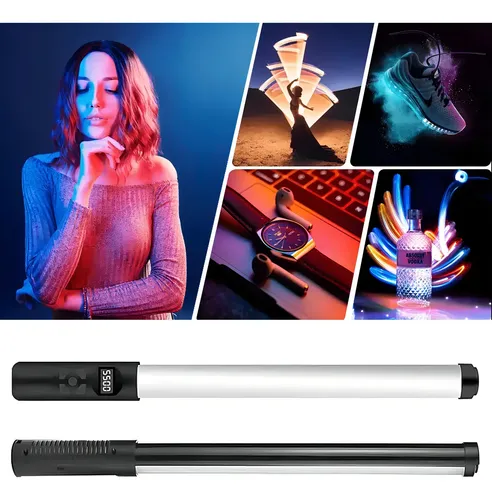 Bastão LED RGB Tomate MGL-087 Iluminador 5W Portátil USB 3200K