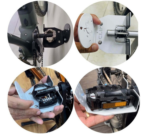 Imagem 4 de 10 de Suporte De Parede Para Bicicleta Engate Pedal - Galvanizado