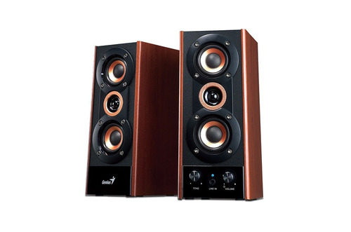 Imagen 2 de 6 de Parlantes Genius Sp-hf800a Pc 20w Madera Rms 220v