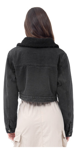 Chamarra Para Mujer Crop Denim With Sherpa Forever 21