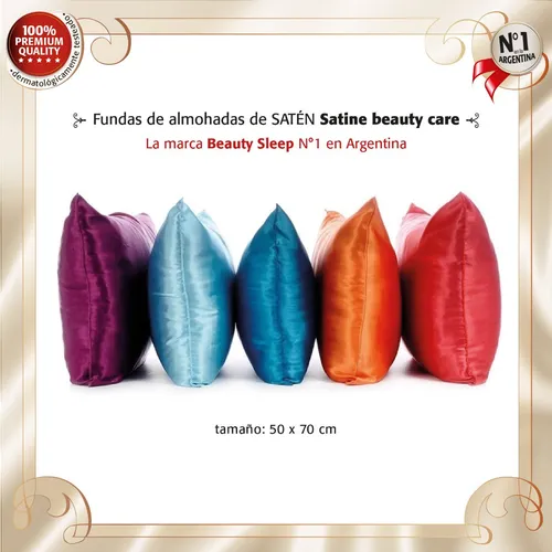 Funda Almohada Satén Premium Antifrizz Antiarrugas Antiage