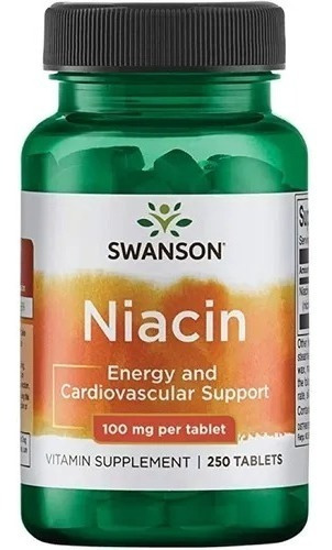 Niacin Niacina 250 Tabs 100mg Swanson Usa Envio Gratis