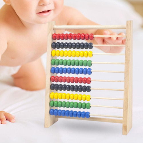 Juguete Educativo Abacus Con 100 Cuentas De S Color Madera