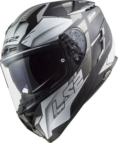 Casco Moto Integral Ls2 327 Challenger Allert - En Teo Motos Color Gris Tamaño Del Casco Xxl