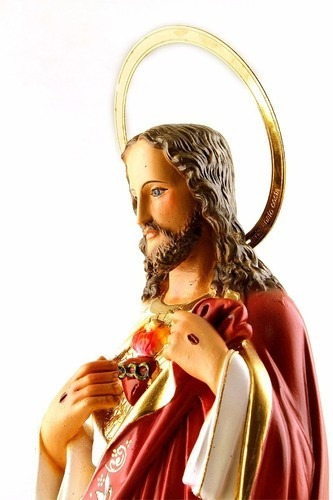 Imagem Escultura Sagrado Coração De Jesus 37cm