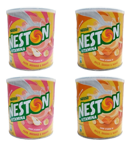 Kit Vitamina Neston Com 4 Unidades Com 2 Sabores De 400g