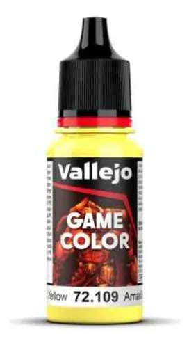 Pintura Acrilicos Vallejo Para Modelismo Game Color 18 Ml Color 72109 Amarillo Tóxico